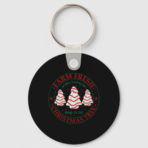 Chaveiro Fazenda Fresca de Árvore de Natal Família Xmas Pa