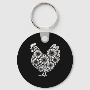 Chaveiro Fazendeiro de Frango Floral