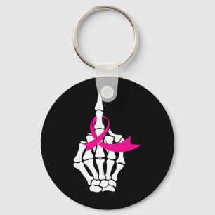 Chaveiro Fck Break Cancer Médio Finger Fita Rosa Fita Aware