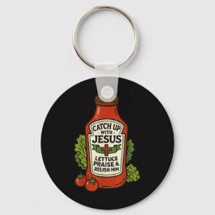 Chaveiro Fé Cristã Divertida Molho de Tomate Piada Atualiza