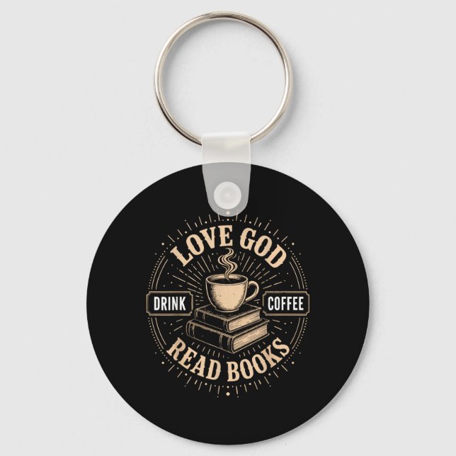 Chaveiro Fé Cristã Jesus Livros Café Crente (Frente)