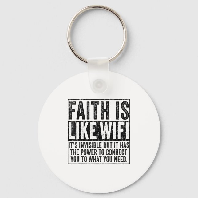 Chaveiro Fé É Como Deus Wifi Jesus Cristão Religioso F (Frente)