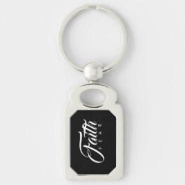 Chaveiro Fé Sobre o Medo Preto