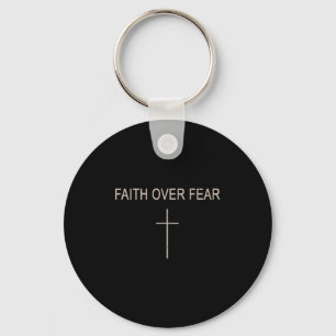Chaveiro Fé Sobre o Medo Sutil Cristão Minimalista Religios