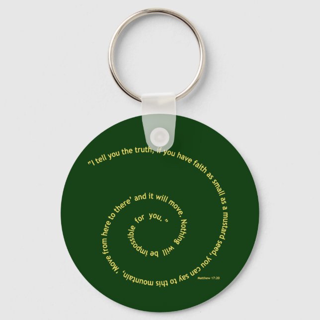Chaveiro Fé tão pequena quanto uma semente de mostarda (Frente)