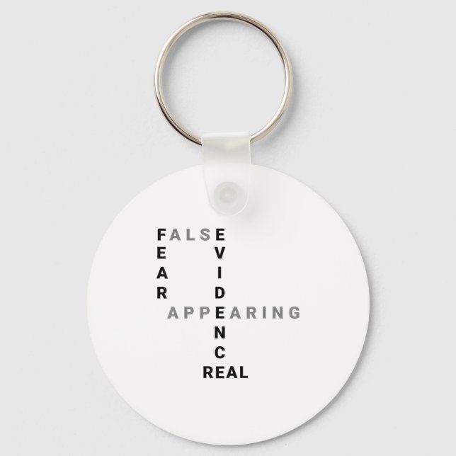 Chaveiro Fear False Evidence Appearing Real Motivational  (Frente)