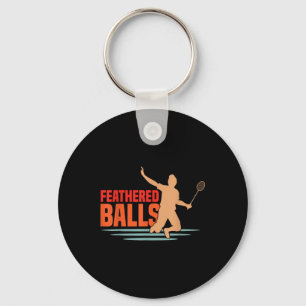 Chaveiro Feathering - Engraçado Badminton