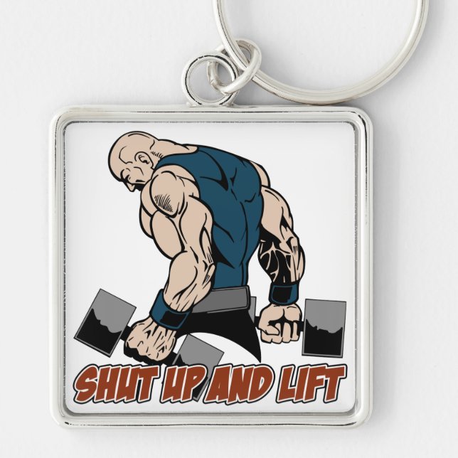 Chaveiro Feche acima e levante o Weightlifter (Frente)
