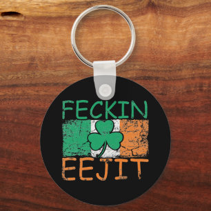 Chaveiro Feckin Eejit Irlanda Irish Slang Bandeira Irlanda