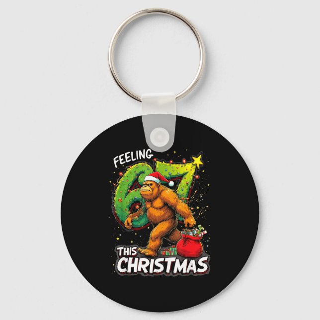 Chaveiro Feeling 67 Funny Christmas Bigfoot Holiday  (Frente)