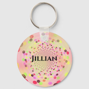 Chaveiro Feijões abstrato coloridos