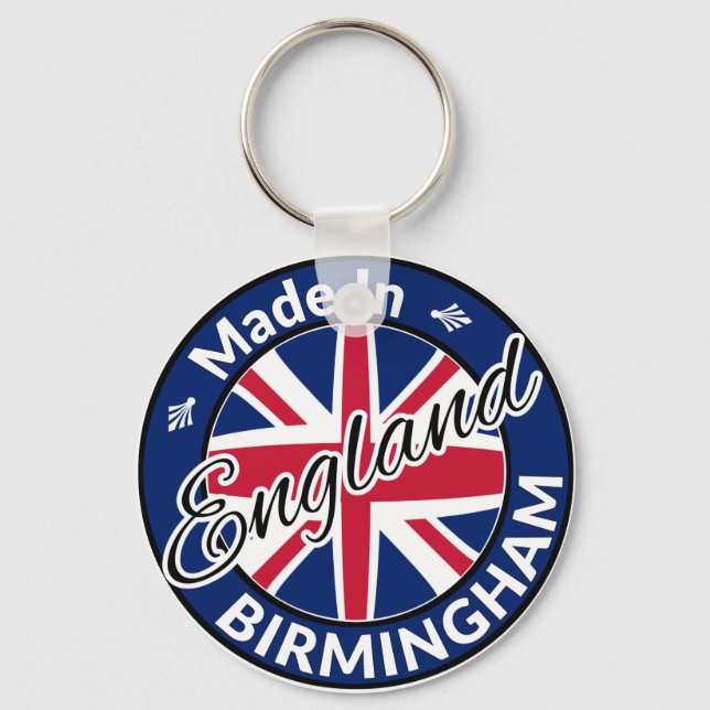 Chaveiro Feito em Birmingham England Union Jack Flag (Frente)