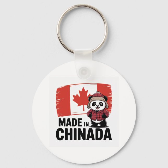Chaveiro Feito na Chinadá Panda – Sino Canadense (Frente)