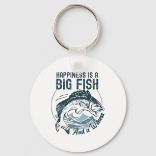 Chaveiro Felicidade da Pesca Engraçada é um Grande Peixe e