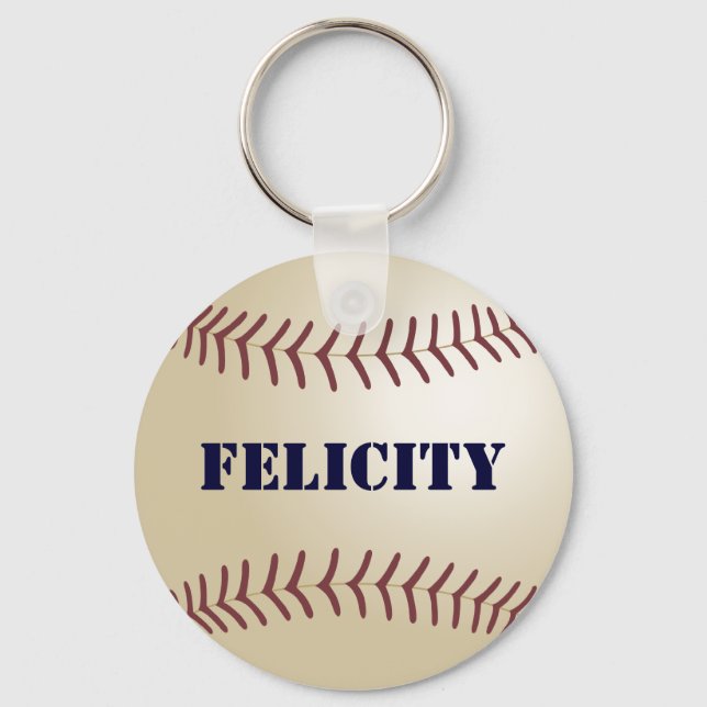 Chaveiro Felicity Baseball Keychain por 369MyName (Frente)