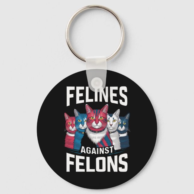 Chaveiro Felinos Contra Felons (Frente)