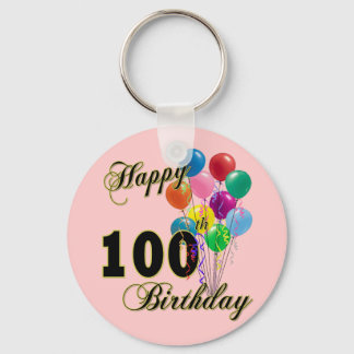 Chaveiro Feliz 100º Aniversário Presentes e Roupa de Aniver