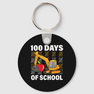 Chaveiro Feliz 100º Dia Da Construção De Escavador Escolar 
