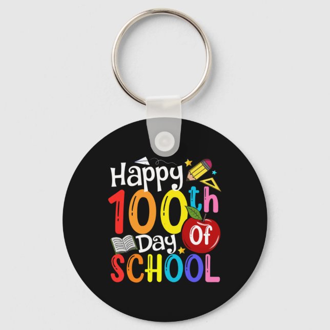 Chaveiro Feliz 100º Dia De Professores Alunos Felizes 1 (Frente)