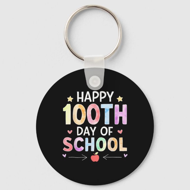 Chaveiro Feliz 100º Dia de Professores Crianças 100 (Frente)