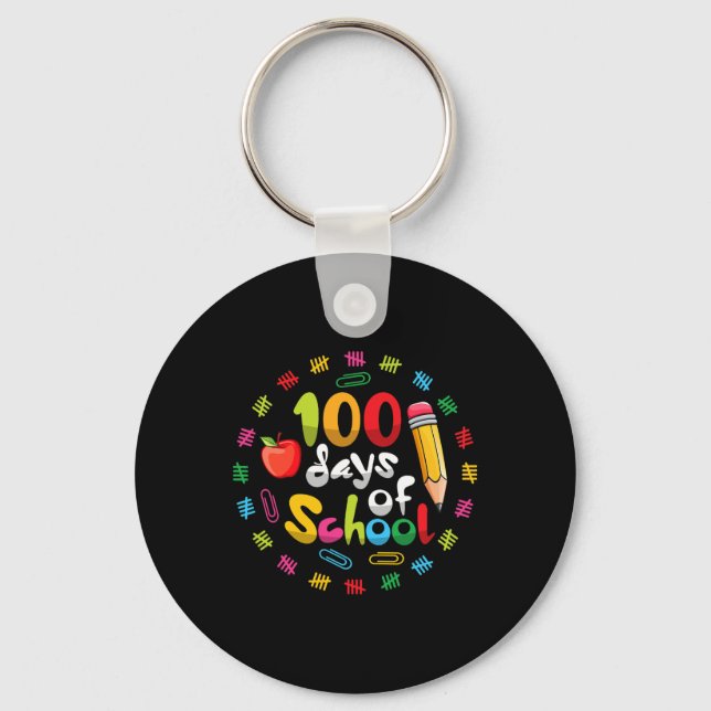 Chaveiro Feliz 100º Dia de Professores Estudantes 100 Da (Frente)