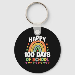 Chaveiro Feliz 100 Dias De Escola Arco-Íris Crianças Menina
