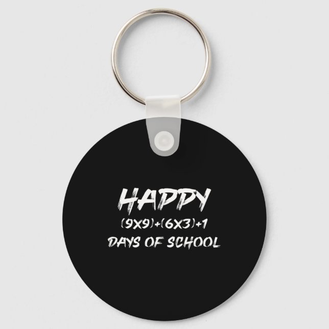 Chaveiro Feliz 100 Dias De Escola De Diversão De Matemática (Frente)