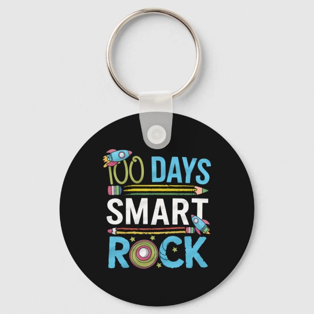 Chaveiro Feliz 100 Dias De Escola Smart Rock K (Frente)