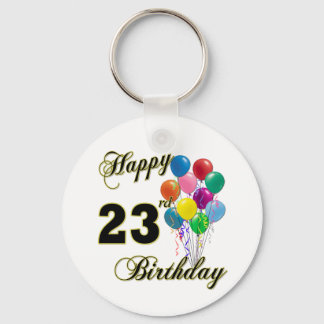 Chaveiro Feliz 23º aniversário dos presentes com balões
