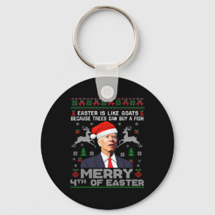 Chaveiro Feliz 4º Da Páscoa Engraçada Biden Feia De Natal