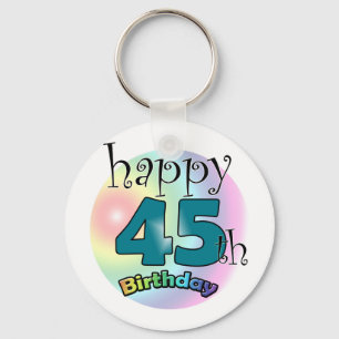 Chaveiro Feliz 45º aniversário (blauw)