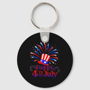 Chaveiro Feliz 4 de Julho América Celebrando a Liberdade