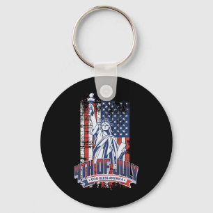 Chaveiro Feliz 4 De Julho, Bandeira Americana Patriótica Mu