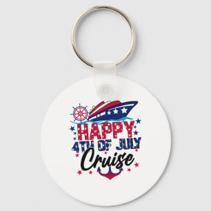 Chaveiro Feliz 4 De Julho Cruzeiro Patriótico Americano Cru