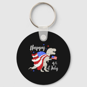 Chaveiro Feliz 4 de Julho Dia da Independência Com T-rex Di