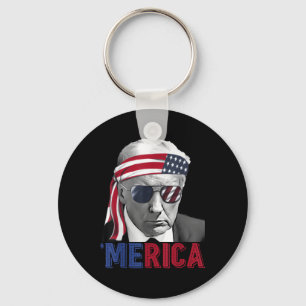 Chaveiro Feliz 4 De Julho Merica Trump American Flag Usa