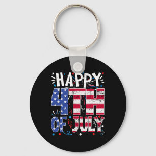 Chaveiro Feliz 4 de Julho Patriótico Americano Bandeira dos