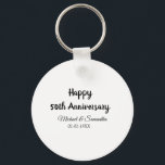 Chaveiro Feliz 50º aniversário adicionar nome do casal data<br><div class="desc">design</div>
