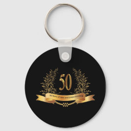 Chaveiro Feliz 50º aniversário de casamento Presentes
