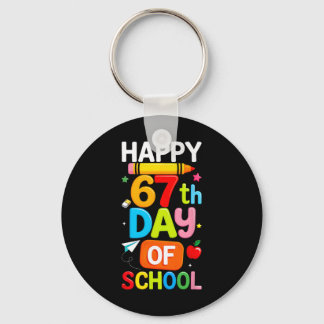 Chaveiro Feliz 67º Dia De Aula Professor Crianças Seis Sete