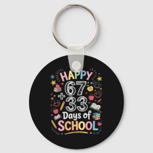 Chaveiro Feliz 67+33 Dias De Escola Matemática 100 Dias Mai