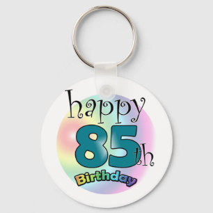 Chaveiro Feliz 85º aniversário (blauw)