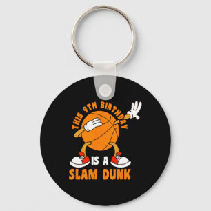 Chaveiro Feliz 9 de aniversário, 9 anos, Dab Bysketbyll 9º 