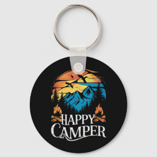 Chaveiro Feliz Acampador Retro Vintage Equipe de Acampament