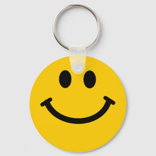 Chaveiro feliz amarelo da cara