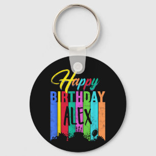 Chaveiro Feliz Aniversário Alex Presente Personalizado Nome