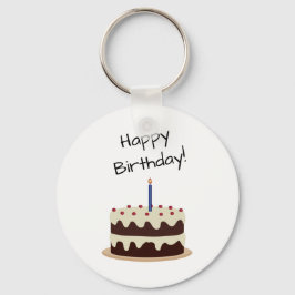 Chaveiro Feliz Aniversário Chocolate e Baunilha