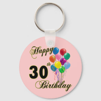 Chaveiro Feliz aniversário de 30 anos e Roupa de aniversári