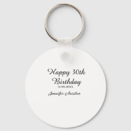 Chaveiro Feliz aniversário de 30 anos para adicionar nome d