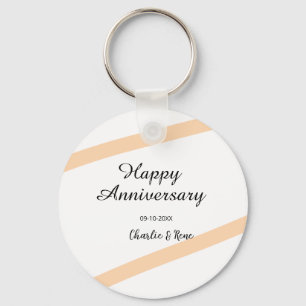 Chaveiro Feliz aniversário de casamento linhas laranja past